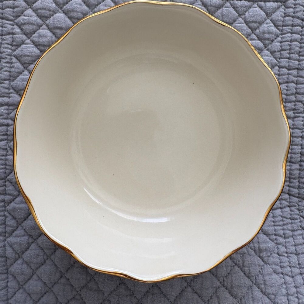 Lenox Rose Blossom Ivory Candy Dish w/ Gold Trim – 1980s Vintage - Picture 5 of 10